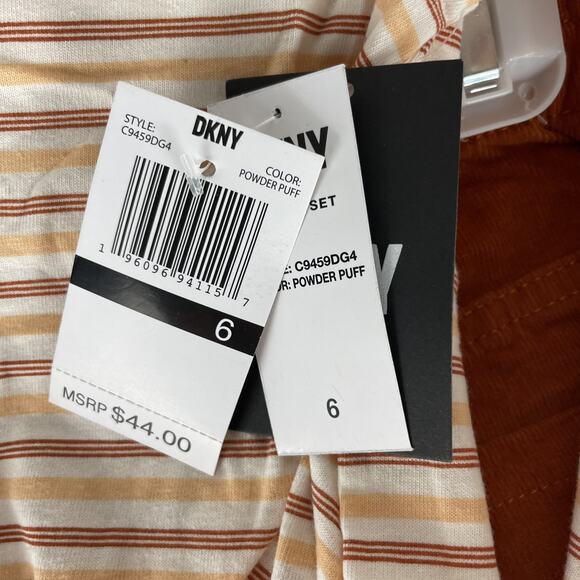 DKNY Girls Long Sleeve Glitter Logo Tee and Corduroy Skirt Set sz 6 Powder Puff - Picture 4 of 5